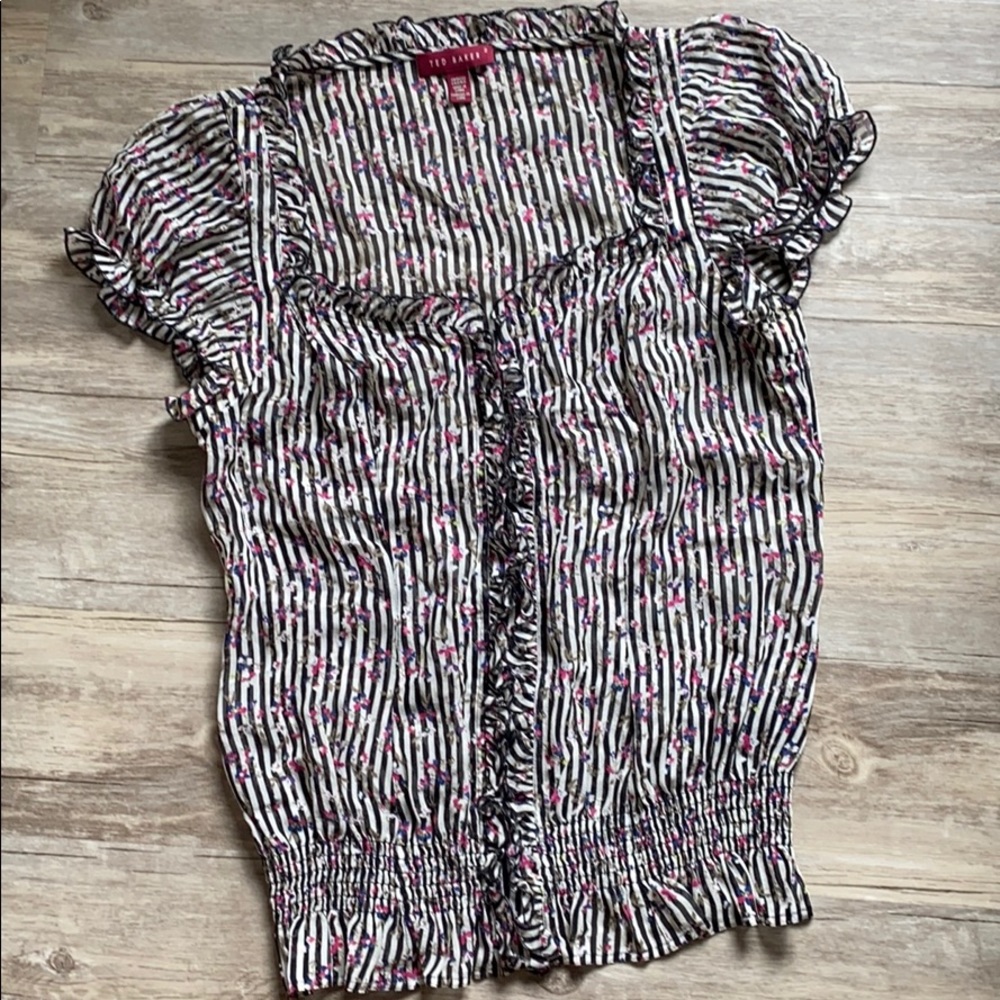 floral silk top